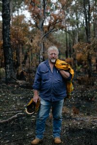 Hester Brook Fire Control Officer, Keith Clothier is pictured at Maslin Reserve in Bridgetown after the BFB conducted a burn-off in autumn, 2021. Fire management plans for public spaces may be coordinated by the Department of Parks and Wildlife, the Department of Fire and Emergency Services or local government Shires, depending on who manages the land. Regardless of who conducts them, burn-offs like this one, remain controversial and often raise the ire of residents who fear the loss of flora and fauna.